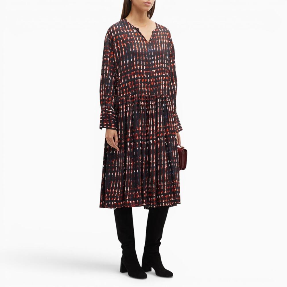 Masai Nymini Midi Dress S Potters Clay Viscose Oversized Scandinavian Art Chic